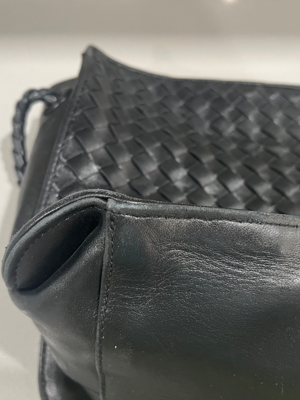 Black Bottega Veneta Handbag.  Made in Italy. - Picture 9 of 12